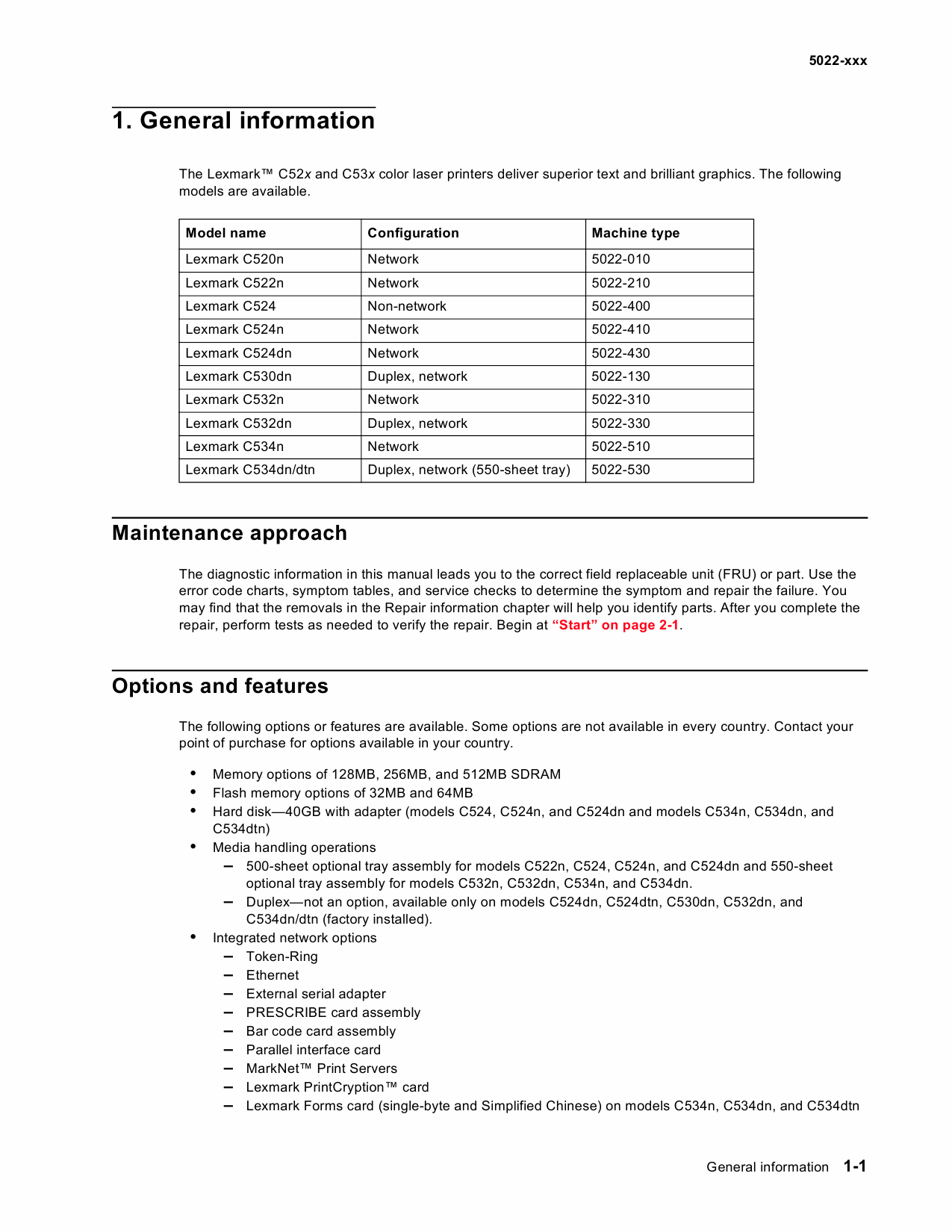 Lexmark C C52X C53X 5022 Service Manual-2